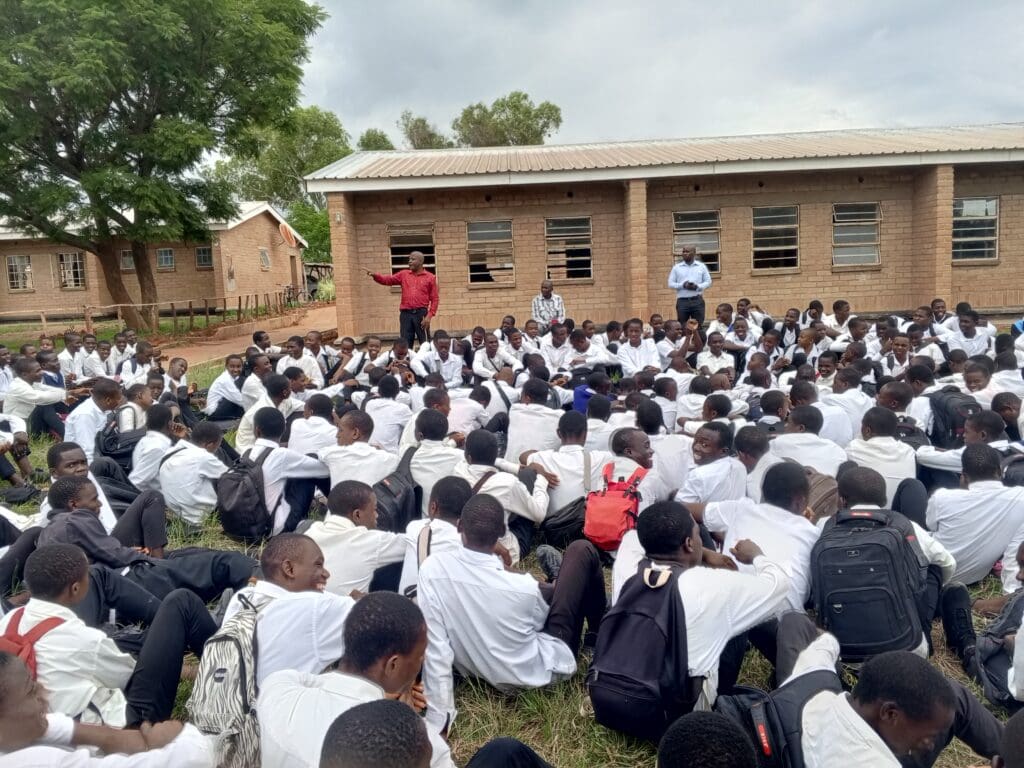 Students taking part in an Educate Enrich Society Organization activity